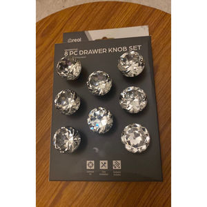 Diamond Bling  decorative 8 pc Drawer Knob set